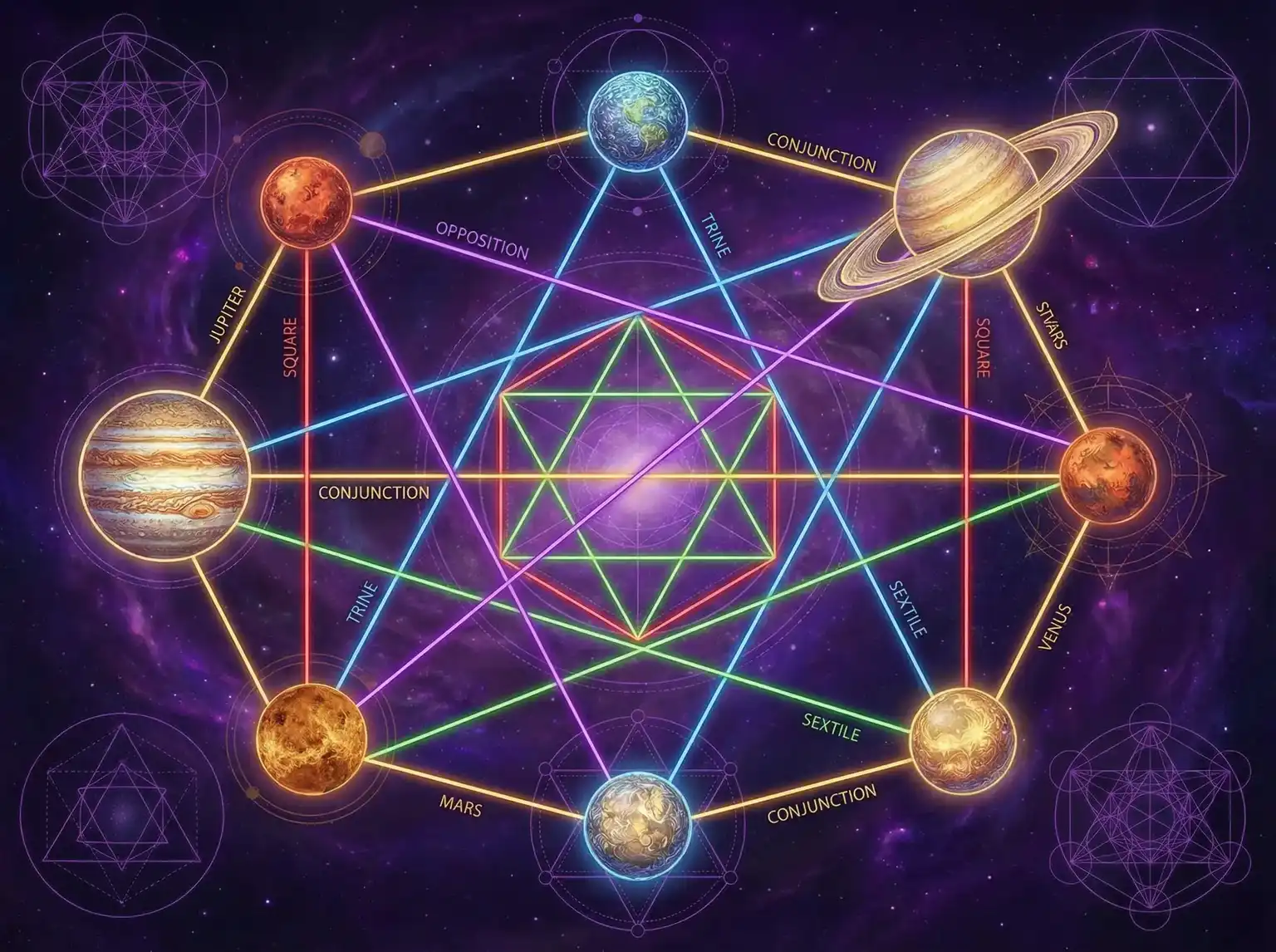 行星相位解读 - 玲珑骰子安红豆 | 占星学进阶